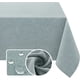 thumbnail image 1 of Mantel redondo de 60 pulgadas con textura de lino, resistente al agua, de lino sólido de primera calidad, a prueba de derrames, con aspecto de lino, para mesa de fiesta, tela extra suave y gruesa sin arrugas, gris salvia de 60 x 84 pulgadas, 1 of 5