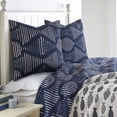thumbnail image 2 of Levtex Home - Bakio Quilt - Euro Sham Set of 2 - Mudcloth Geometric in Navy and White - Quilt (26x26in.) - Reversible - Cotton, 2 of 2