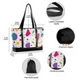 thumbnail image 2 of FORMRS Canvas Laptop Tote Bag for Women with 15.6" Computer Compartments Shoulder Handbag, Retro Round, 2 of 7
