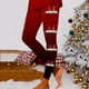 thumbnail image 1 of MKLEKYY Leggings para mujer Leggings para mujer Leggings de entrenamiento Pantalones con estampado navideño de bloques de color Leggings suaves y elásticos 2262, 1 of 4
