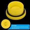 thumbnail image 4 of Uxcell M26x1.5 Hold Plugs Plastic Male Threaded Hex Socket End Cap, Yellow 5 Pack, 4 of 5