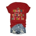 thumbnail image 4 of TSADFHJI Hauts à Col Roulé pour Femmes Manches Courtes Décontracté Ample Col Rond Imprimé de Noël Tee Manches Courtes Festif Top de Vacances m Rouge, 4 of 4