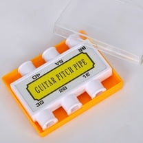 FRCOLOR Guitar Tuner Pitch with Excellent Material and Portable Design for Acoustic Guitar White ABS 3.5 x 2.5 inches