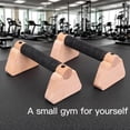 thumbnail image 2 of Portable Calisthenics Equipment Parallettes Bars Wooden Push Up Bars with Non-Slip Base, 7.8 Inch Handstand Training Blocks & Push Up Handles, for Home Workout Strength Training, 2 of 6
