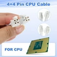 thumbnail image 3 of Uxcell CPU Power Cable 12 Inch(30cm) 18AWG EPS-12V, 1Pcs CPU 8 Pin Male to 8 Pin(4+4 Detachable) Male for Motherboard Power Adapter, White, 3 of 7
