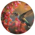 thumbnail image 3 of Flower Hummingbird Washable Round Rug -Circle Area Rugs for Nursery Bedroom, Vintage Non Slip Non Shedding Low Pile Carpet for Living Room Coffee Table Entryway, 3 of 6