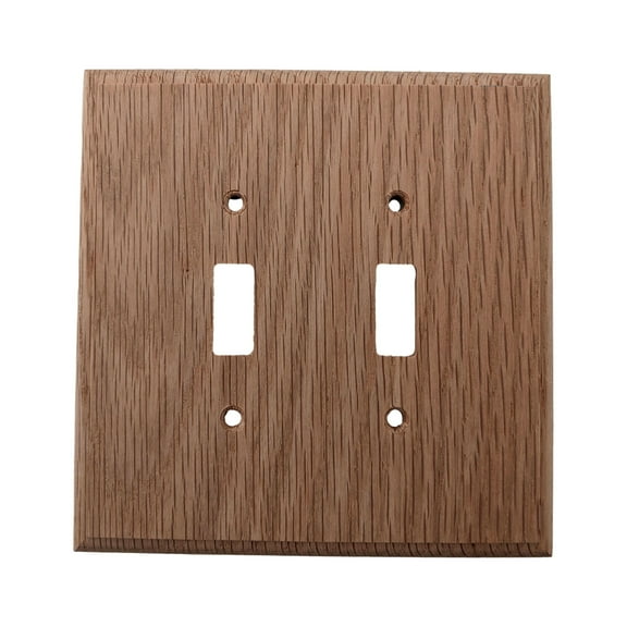 Leviton Unfinished Wood 2-Gang Switch Cover Wall Plate Switchplate 89209-UNF