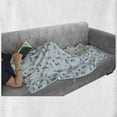 thumbnail image 6 of Summer Soft Flannel Fleece Throw Blanket, Girls and Accessories in a Swimming Pool Depicted in Nursery Style, Cozy Plush for Indoor and Outdoor Use, 60" x 80", Baby Blue and Multicolor, by Ambesonne, 6 of 6