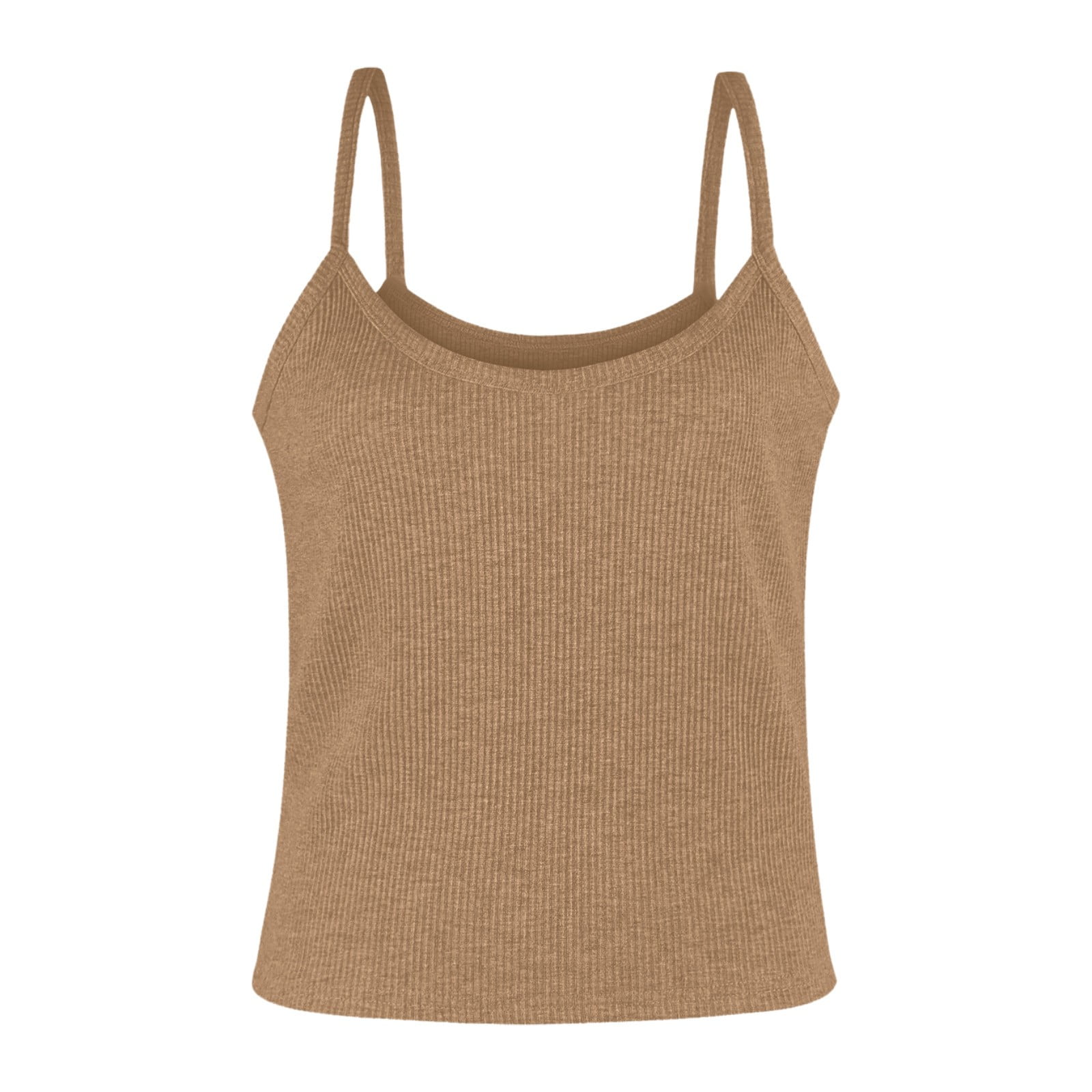 Débardeur Femme Côtelé - Bretelles Spaghetti - Col En U - En Coton - Basique Et Tendance