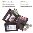 thumbnail image 5 of FALAN MULE Minimalist Wallet for Men Leather RFID Blocking Coin Purse Bifold Card Holder, 5 of 7