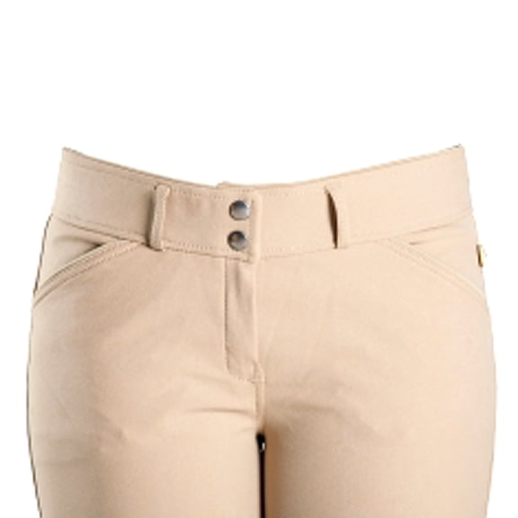Sz 26 Devon Aire Signature Ladies Woven Horse Riding Breech W/ Knee Patch Beige