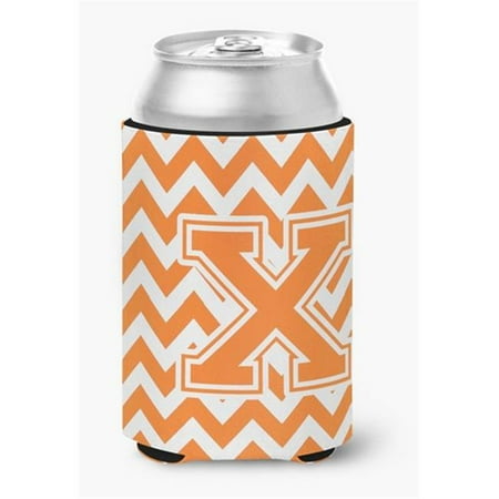 

Letter X Chevron Orange & White Can or Bottle Hugger