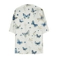 thumbnail image 5 of Odbmxy Woman Cardigan 3/4 Sleeve Summer Ladies Tops Open Front Party Butterfly Print Fancy Casual Loose Cardigans,XXL, 5 of 5