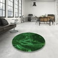 thumbnail image 4 of Ahgly Company Machine Washable Indoor Rectangle Transitional Dark Forest Green Area Rugs, 7' x 9', 4 of 7