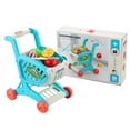 thumbnail image 1 of Carrito de Supermercado Infantil de Juguete con Accesorios, Carro de Compras para Niños Azul, 1 of 10