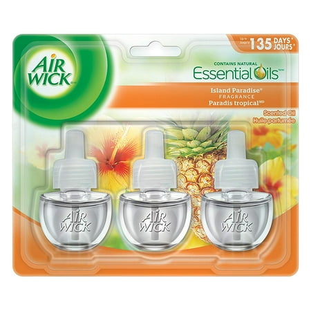 freshener 3 air pack refill Oil in Air 3 Island Wick 3) of Refills, Paradise, Scented by (Pack Plug Refills Freshener, Air