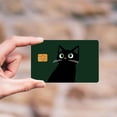 thumbnail image 2 of Black Cat Credit Card Stickers, Waterproof Vinyl Debit Card Sleeves, Personalised Card Skin Covers, Gift for Friends 4pack, 2 of 5