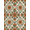 Orange Green, Pattern 7, variant on ODIKA Bathroom Symmetrical Flower Motif Muted Transitional Vintage Pet Friendly & Kids Safe Play for Playroom, Bedroom, Reading Nook