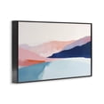 thumbnail image 3 of Stupell Industries Minimalist Landscape Blue and Pink Black Framed Giclee Art, design by Petal Prints Design, 3 of 8