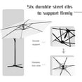 thumbnail image 4 of Devoko 10ft Patio Offset Umbrella Outdoor Hanging Umbrellas, White, 4 of 7