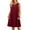 Burgundy, variant on Fancyglim Women Summer Dress Casual T Shirt Tank Dresses Beach Cover up Blue XL