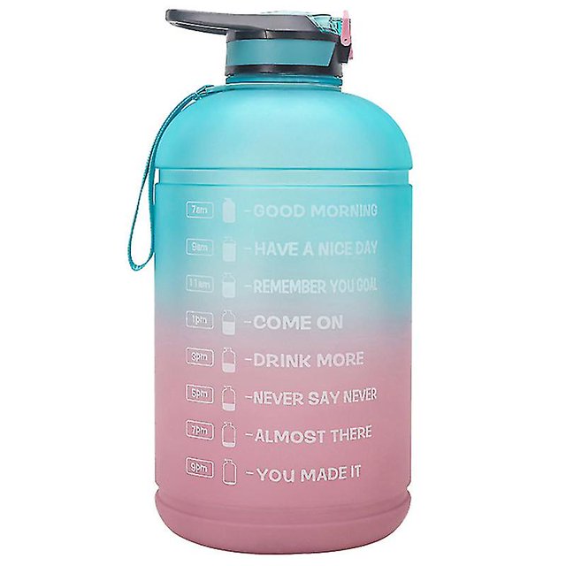 Botella de agua de 1 galón con marcador de tiempo, botella deportiva de 3,78l sin Bpa con pajita para oficina, gimnasio, Fitness, deportes, Camping y ciclismo