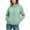 A01 Mint Green, variant on Womens Windbreaker Lightweight Hooded Jacket Raglan Sleeve Zip Front Athletic Windproof Coat Side Pockets Workout Running Jogging Casual Sports Clothing