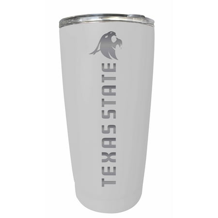 

Texas State Bobcats Etched 16 oz Stainless Steel Tumbler (White)