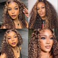 thumbnail image 2 of Hair Bundles ZevPiul Brown Water Wave, 3 paquetes de 45 a 55 cm, 2 of 7