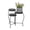 Black Curved Folding 3 Tier Floral Round 17" x 17" x 20", variant on DecMode 19" x 14" x 24" 3 Tier White Metal Floral Plantstand