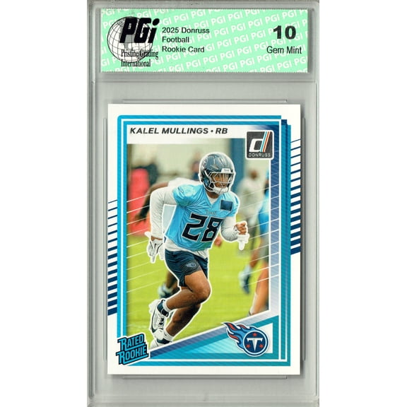 Kalel Mullings 2025 Donruss Football #378 Rookie Card PGI 10