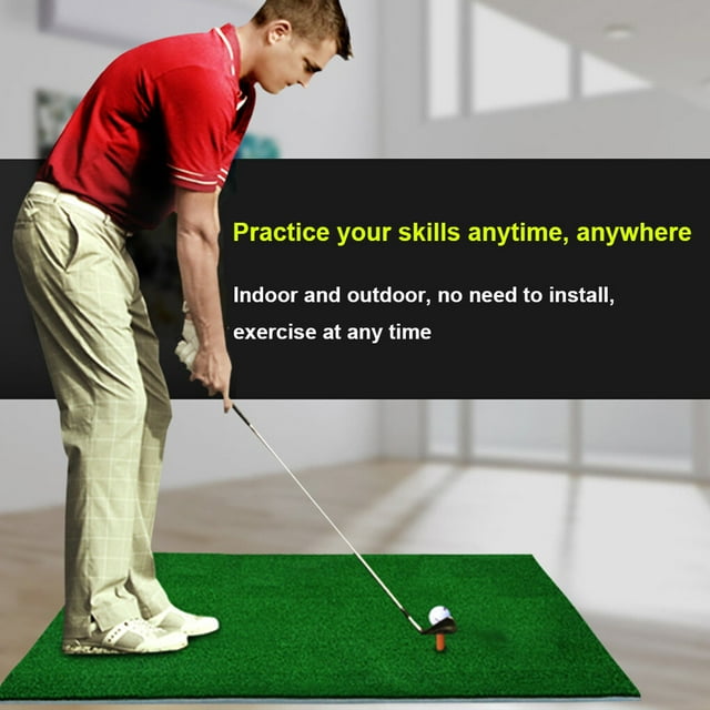 VONKY Arrière-Cour Golf Tapis Résidentiel Formation Frapper Pad Pratique Tee Holder en Caoutchouc
