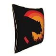 thumbnail image 2 of ZNDUO Throw Pillow, 18"x18" Bed Pillow and Couch Pillows - Indoor Decorative Pillows，Sunset Bear Forest Silhouette Throw Pillow, 2 of 8