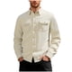 thumbnail image 1 of Ceisia Men's fashion casual solid color warm fleece lapel jacket Gift long sleeve outerwear, 1 of 8