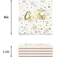 thumbnail image 3 of FMSHPON Merry Christmas Golden Snowflake Set of 8 Coaster for Drinks, Absorbent Ceramic Stone Coasters Cup Mat with Cork Base for Home Kitchen Room Coffee Table Bar Decor, 3 of 4