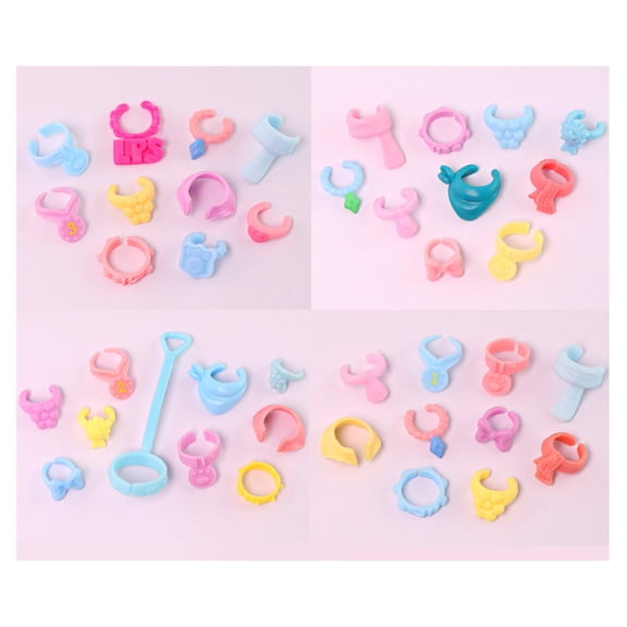 Random 10pcs Mini Plastic Collar Necklace for Lps Shorthair Cat Collie Dachshund Cocker Spaniel Pets Toys