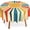 Retro Sun, variant on Round Tablecloth 60 Inch,Grey and Yellow Abstract Art Decorative Circular Table Cloth Cover Washable Heat Resistant for Kitchen Dinning Holiday
