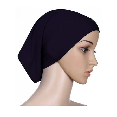 Women's Muslim Islamic Under Scarf Cap Bonnet Ninja Shiny Hijab Neck Cover Hats