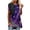 Purple, variant on IROINNID Tops For Women Tunic Basic Loose Printed Short Sleeve Round Neck Pullover Blouse