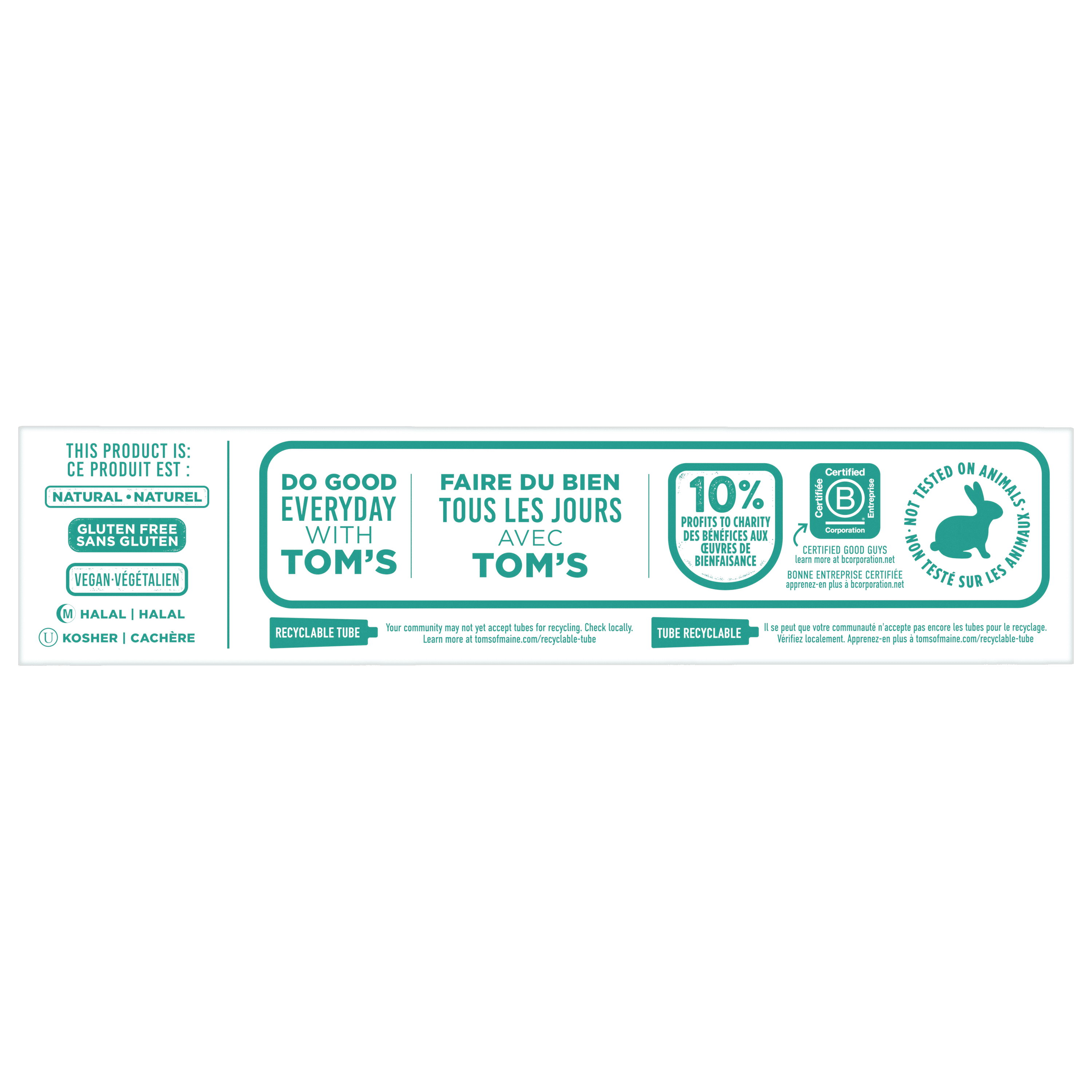 Tom’s of Maine Simply White Fluoride Free Toothpaste, Peppermint, 85mL