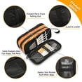 thumbnail image 4 of Pencil Bag 8.86*3.54*4.33 Inches Pencil Bag pencil Cases Pencil Bags are Suitable For Study, Work, Outings, Travel and Going Out Orange Stripe, 4 of 8