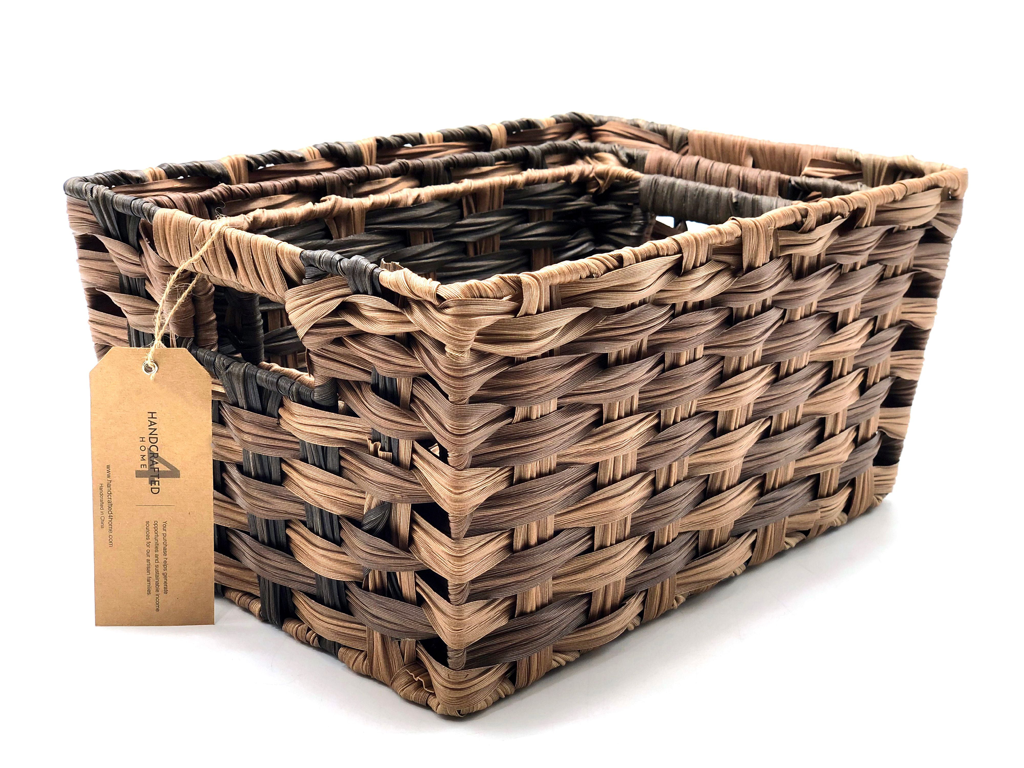 3-Piece Woven Nested Basket Set by Handcrafted 4 Home 