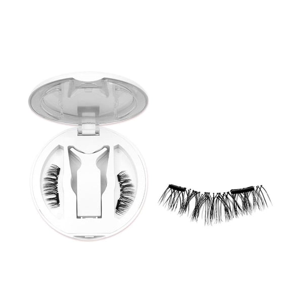 Magnetic False Eyelashes - Natural Look, Lightweight, Portable Case with Integrated Curler