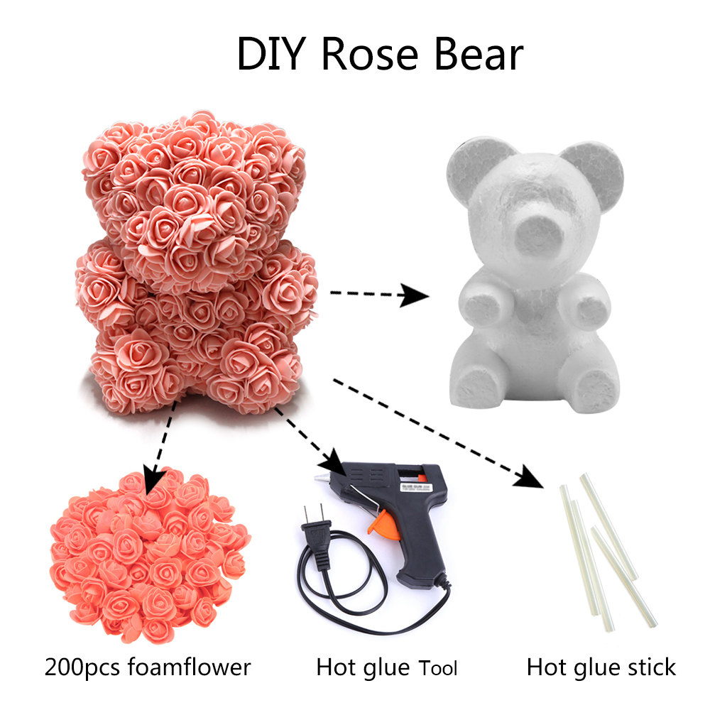 valentines romance rose bear