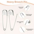 thumbnail image 2 of Uxcell 2-Pack Large Safety Pin, 5.4 In(137mm) Zinc Alloy Heavy Brooch Pin for Sewing ClothesDecorative Safety Pins [Gold Tone], 2 of 7