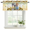 thumbnail image 2 of 2 Pack Valances for Windows, Spring Dog Window Valances for Living Room/Bedroom/Bathroom, Sunflower Daisy Botanical Yellow Ombre Light Filtering Kitchen Curtain Valance Window Treatment 54"W x18" L, 2 of 9