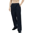 thumbnail image 2 of YLSDY Sweatpants for Men Open Bottom with Pockets Lounge Pants Straight Leg Casual Elastic Waist Drawstring Track Pant Workout Dark Blue S, 2 of 5