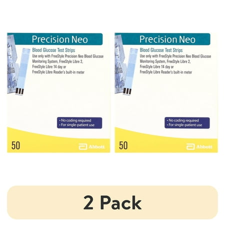 (2 pack) FreeStyle Precision Neo Blood Glucose Test Strips, 50 Count