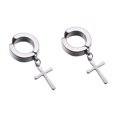 thumbnail image 4 of KAKOWELY Aretes Cruz En Con No Perforado Para Y Mujer Joyería Resistente Y, 4 of 8