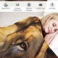 thumbnail image 3 of HENGT  Printing Lion Animal Velvet Plush Throw Blanket Bed Blankets Super Soft and Cozy Feeling Blanket for Travelling, 3 of 6